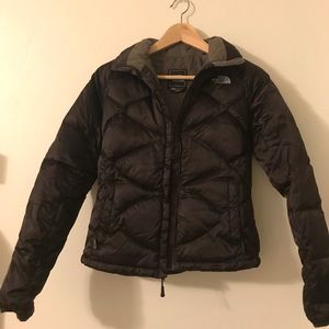 Brown 550 north face down jacket
